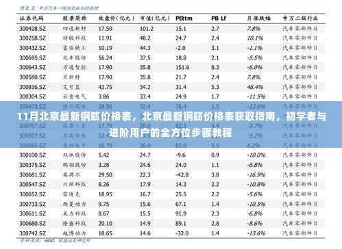 北京钢筋最新价格表,获取指南与教程,初学者进阶必备资讯