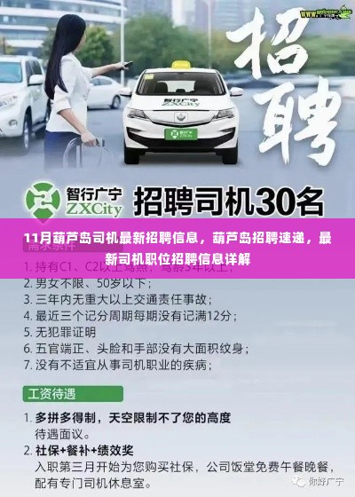 葫芦岛最新司机招聘信息详解,招聘速递,职位详情一网打尽
