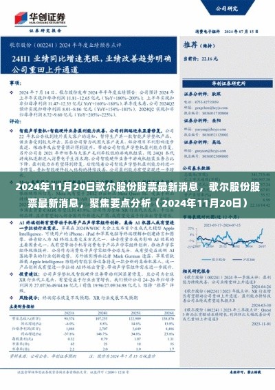歌尔股份最新消息聚焦,要点分析(2024年11月20日)