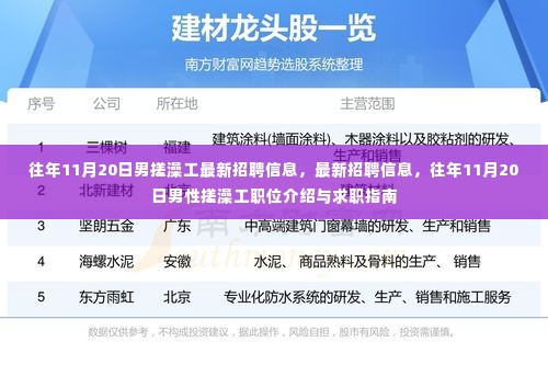 往年11月20日男性搓澡工最新招聘信息与职位介绍,求职指南发布!