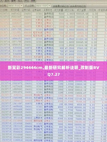 新奥彩294444cm,最新研究解析说明_改制版RVQ7.27