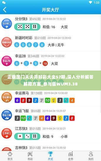 正版澳门天天开好彩大全57期,深入分析解答解释方案_参与版WUM3.38
