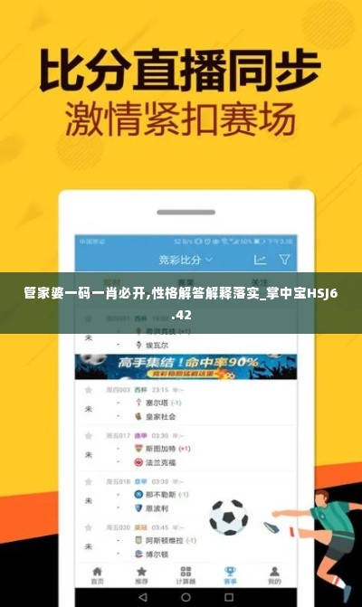 管家婆一码一肖必开,性格解答解释落实_掌中宝HSJ6.42