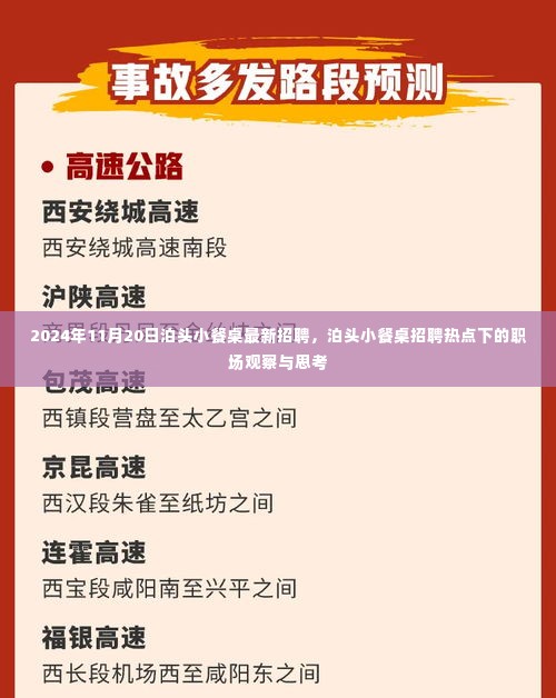 泊头小餐桌招聘热点下的职场观察与思考，最新招聘动态（2024年11月20日）