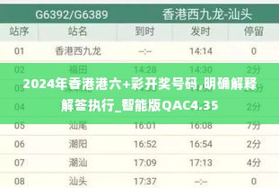 2024年香港港六+彩开奖号码,明确解释解答执行_智能版QAC4.35