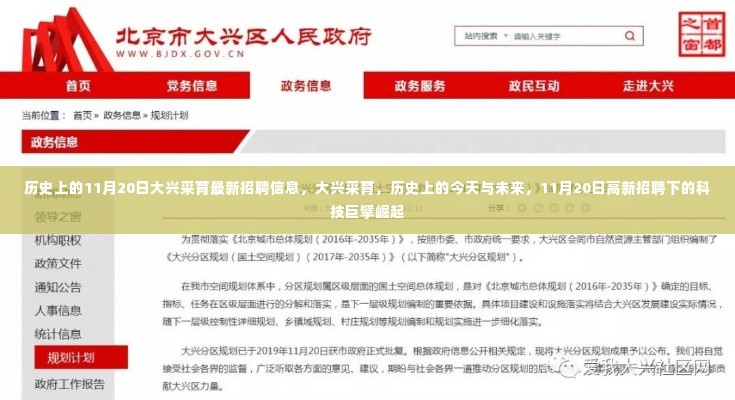 大兴采育,历史上的11月20日高新招聘与科技巨擘的崛起之路