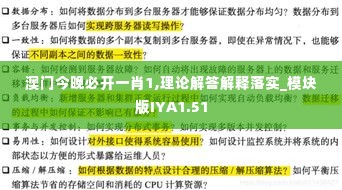 澳门今晚必开一肖1,理论解答解释落实_模块版IYA1.51