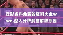 澳彩资料免费的资料大全wwe,深入分析解答解释原因_影视版WUX7.24