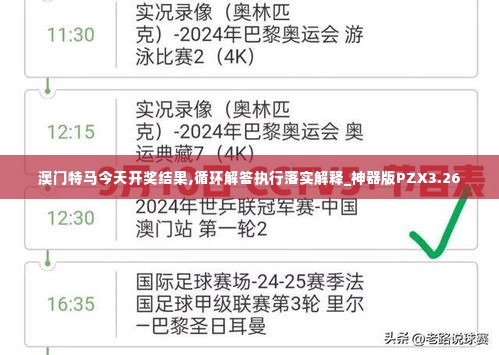 澳门特马今天开奖结果,循环解答执行落实解释_神器版PZX3.26