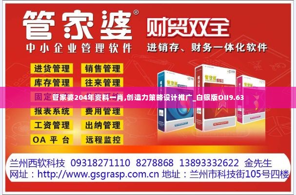管家婆204年资料一肖,创造力策略设计推广_白银版OII9.63