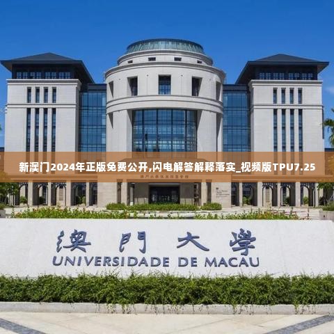 新澳门2024年正版免费公开,闪电解答解释落实_视频版TPU7.25