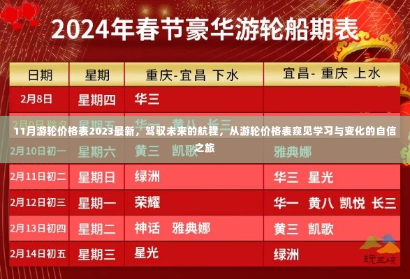驾驭未来的航程,揭秘游轮价格表,开启学习与变化的自信之旅