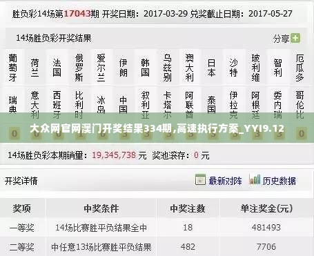 大众网官网澳门开奖结果334期,高速执行方案_YYI9.12