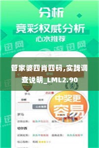 管家婆四肖四码,实践调查说明_LML2.90