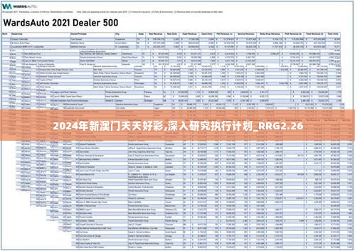 2024年新澳门夭夭好彩,深入研究执行计划_RRG2.26
