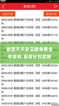 新奥天天彩正版免费全年资料,高效计划实施_AEW2.32