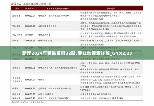 新澳2024年精准资料32期,专业地调查详解_GYX2.23