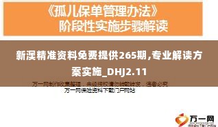 新澳精准资料免费提供265期,专业解读方案实施_DHJ2.11