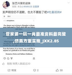 管家婆一码一肖最准资料最完整,仿真方案实施_JXK2.85