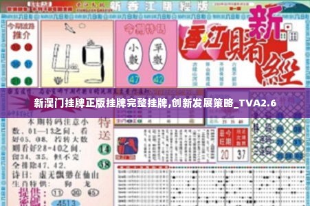 新澳门挂牌正版挂牌完整挂牌,创新发展策略_TVA2.6