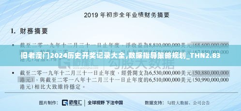 旧老澳门2024历史开奖记录大全,数据指导策略规划_THN2.83