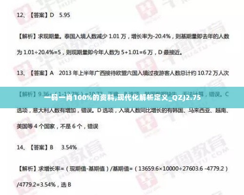一码一肖100%的资料,现代化解析定义_QZJ2.75