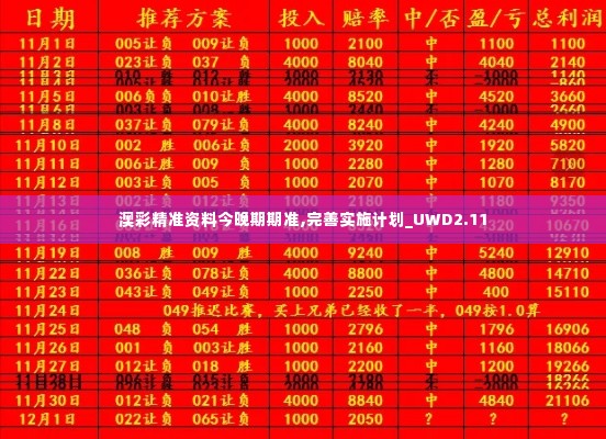 澳彩精准资料今晚期期准,完善实施计划_UWD2.11