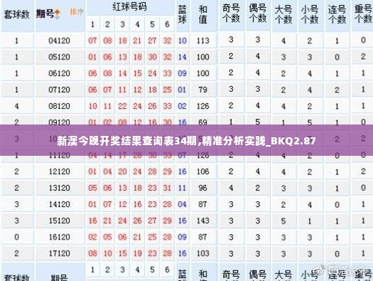 新澳今晚开奖结果查询表34期,精准分析实践_BKQ2.87