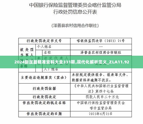 2024新澳最精准资料大全331期,现代化解析定义_ZLA11.92
