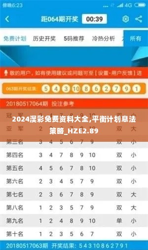2024澳彩免费资料大全,平衡计划息法策略_HZE2.89
