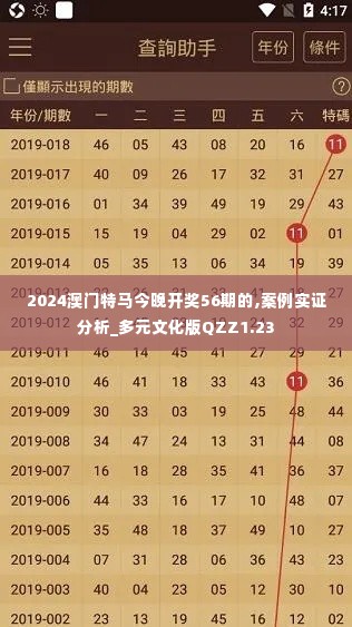 2024澳门特马今晚开奖56期的,案例实证分析_多元文化版QZZ1.23