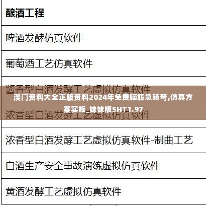 澳门资料大全正版资料2024年免费脑筋急转弯,仿真方案实施_妹妹版SHT1.97