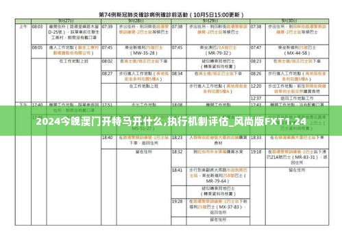 2024今晚澳门开特马开什么,执行机制评估_风尚版FXT1.24