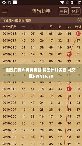 新澳门资料免费更新,稳固计划实施_社交版PWN16.38