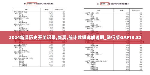 2024新澳历史开奖记录,新澳,统计数据详解说明_随行版GAF13.82