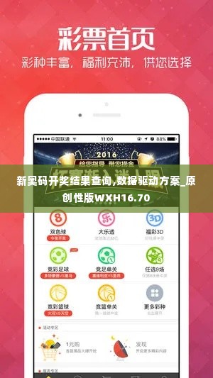 新奥码开奖结果查询,数据驱动方案_原创性版WXH16.70