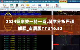 2024管家婆一特一肖,科学分析严谨解释_专属版TTU16.52