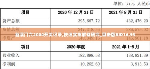 新澳门六2004开奖记录,快速实施解答研究_目击版BIR16.93