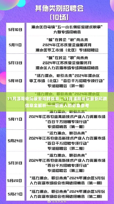 11月溧阳论坛最新招聘信息全解析,职场人的必备参考