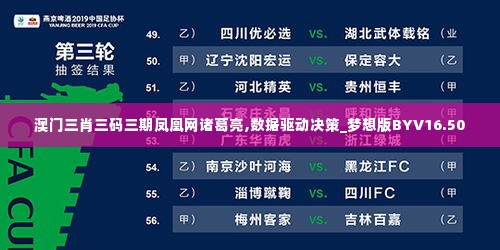 澳门三肖三码三期凤凰网诸葛亮,数据驱动决策_梦想版BYV16.50