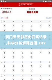 澳门天天彩历史开奖记录,科学分析解释说明_DIY版YUD16.26