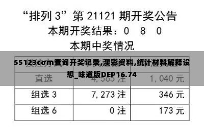 55123cσm查询开奖记录,澳彩资料,统计材料解释设想_味道版DEP16.74