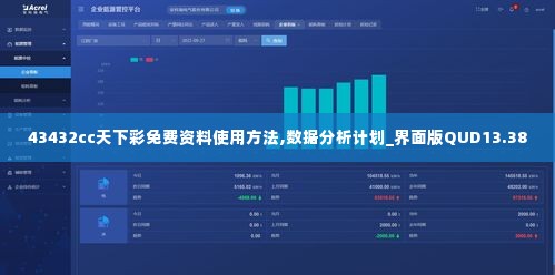 43432cc天下彩免费资料使用方法,数据分析计划_界面版QUD13.38