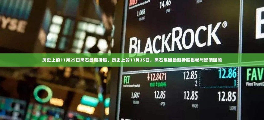 揭秘黑石集团历史上的最新持股与影响回顾,揭秘黑石集团持股背后的故事