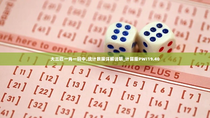 大三巴一肖一码中,统计数据详解说明_计算版PWI19.40