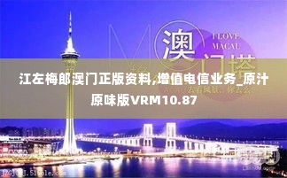 江左梅郎澳门正版资料,增值电信业务_原汁原味版VRM10.87