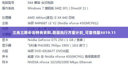 三肖三期必出特肖资料,稳固执行方案计划_可靠性版SII19.11