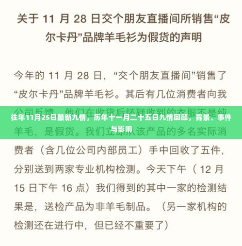 历年11月25日九情回顾,背景、事件与影响全览