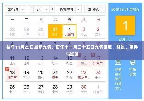 历年11月25日九情回顾,背景、事件与影响全览