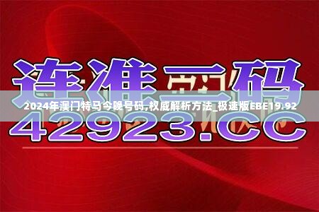 2024年澳门特马今晚号码,权威解析方法_极速版EBE19.92
